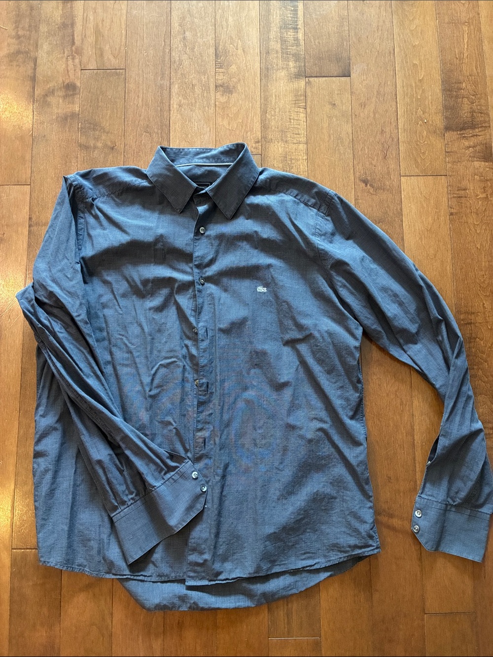 Lacoste Navy Blue Men's Long-Sleeve Dress Shirt